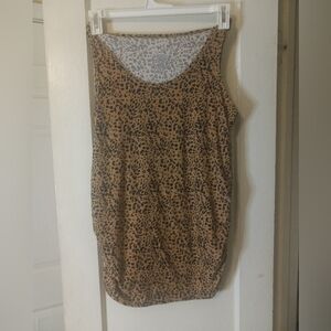 Leopard print time and true large maternity shirt.
